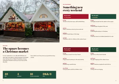 Pages 2–3 of Programme for a Christmas market – 8 pages