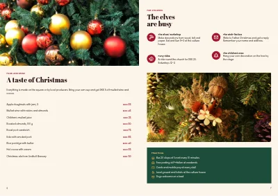 Pages 6–7 of Programme for a Christmas market – 8 pages