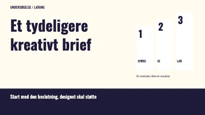 Et tydeligere kreativt brief
