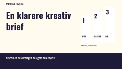 Side 1 av En tydeligere kreativ brief