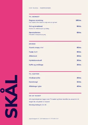 Side 2 af Smørrebrød — frokostmenu