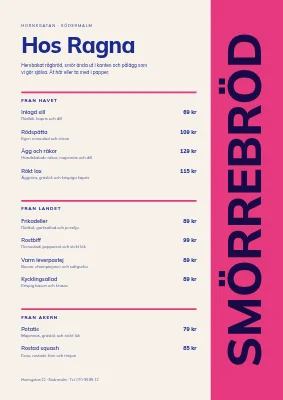 Smørrebrød — lunchmeny