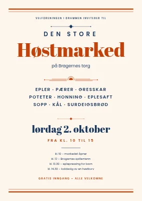 Høstmarked i Valby — klassisk boktrykk