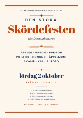 Skördefest i Valby — klassiskt boktryck