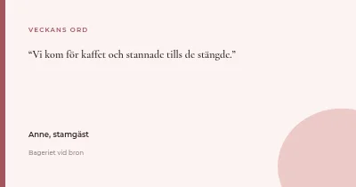 En lapp från en stamkund