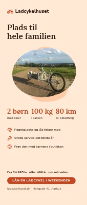 Roll-up til cykelhandler — ladcykler til familien