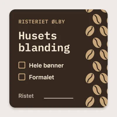 Kaffe, hele eller malede