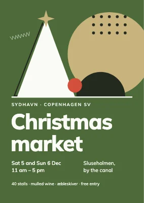 Christmas market — Memphis shapes