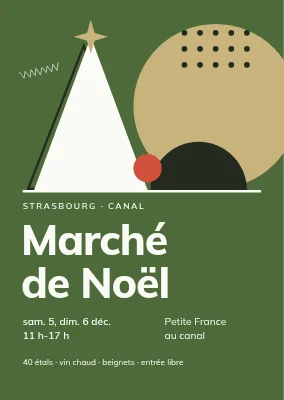 Marché de Noël — formes Memphis