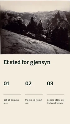 Et sted å vende tilbake til · Visuell oppskrift