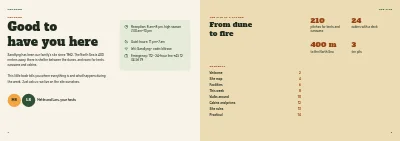 Pagine 2–3 di Campsite welcome booklet – 16 pages