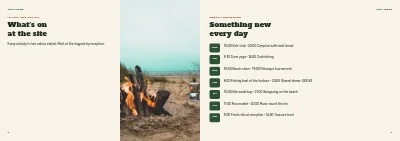 Pagine 8–9 di Campsite welcome booklet – 16 pages