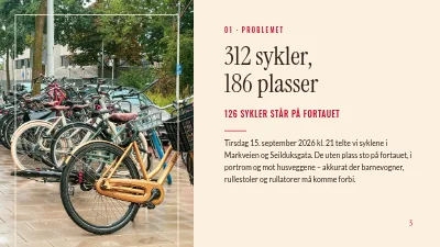 Side 3 av Forslag til kommunestyret — sykkelparkering