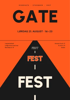 Ekkoende gatefest — plakat