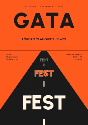 Gatufest med eko — affisch