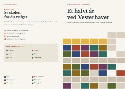 Omslag af Kursusprogram for højskole – 48 sider