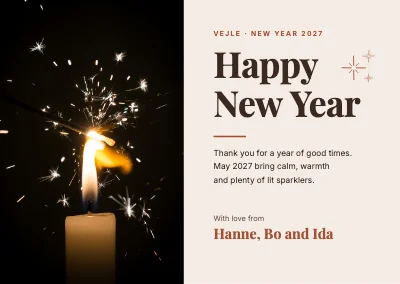New Year card — sparkler