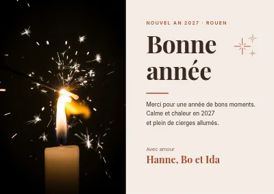 Carte de vœux — cierge magique