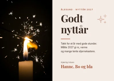 Nyttårskort — stjerneskudd