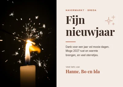 Nieuwjaarskaart — sterretje