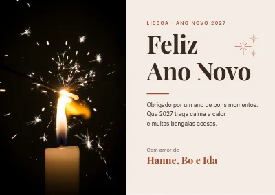 Cartão de Ano Novo — estrelinha