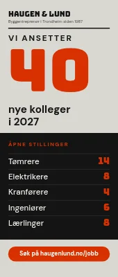 Roll-up til jobbmesse — byggentreprenør