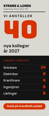 Roll-up till jobbmässa — byggentreprenör