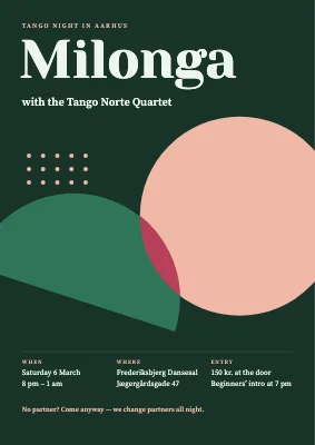 Tango night — milonga poster