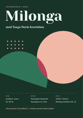 Tangokveld — milongaplakat