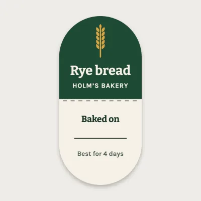 Rye bread bag closure