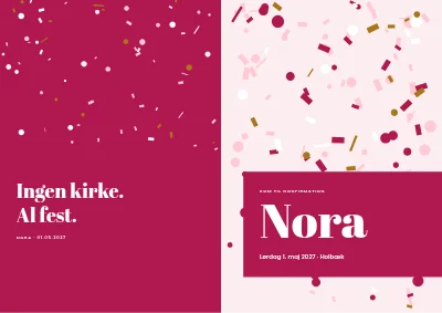 Nonfirmation med konfetti