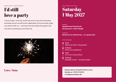 Page 2 of Coming-of-age party with confetti
