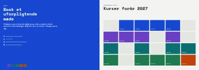 Omslag af Kursuskatalog for virksomhedskurser – 24 sider