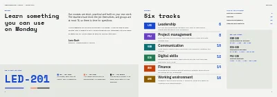 Σελίδες 2–3 του Corporate training course catalogue – 24 pages