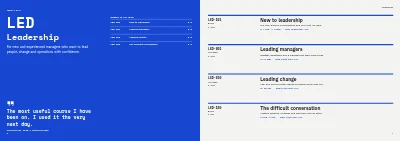 Σελίδες 6–7 του Corporate training course catalogue – 24 pages