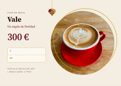 Tarjeta regalo de Navidad — cafetería