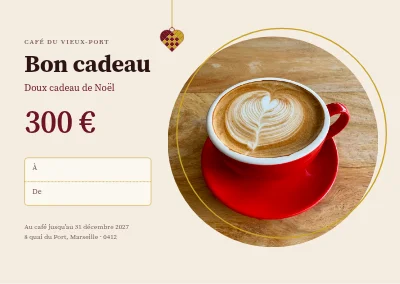 Carte cadeau de Noël — coffee bar