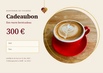 Kerstcadeaubon — koffiebar