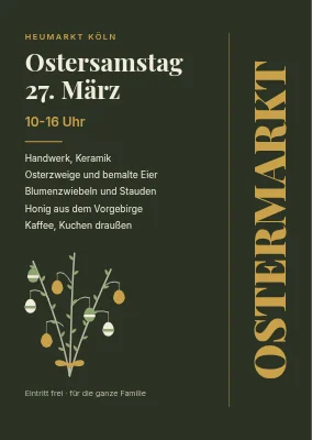 Ostermarkt mit vertikalem Titel