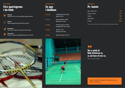 Side 2 af Idrætsforening: sæsonprogram