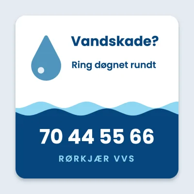 Vandskade? Ring til VVS
