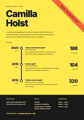 Estate agent CV — corner banner