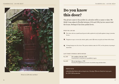 Pages 26–27 of Yearbook for a local history society – 32 pages