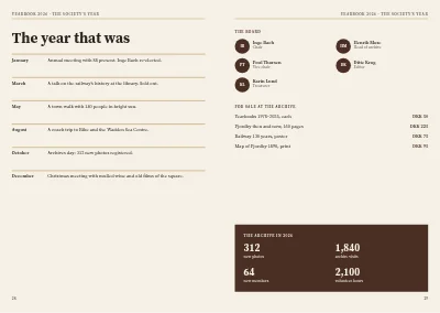 Pages 28–29 of Yearbook for a local history society – 32 pages