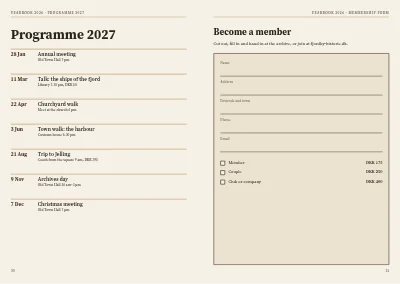 Pages 30–31 of Yearbook for a local history society – 32 pages