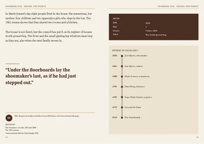Pages 10–11 of Yearbook for a local history society – 32 pages