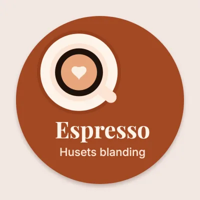 Espresso set fra oven