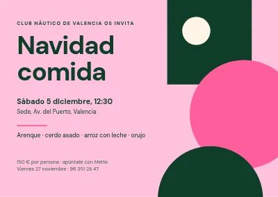 Comida de Navidad — Bauhaus en rosa y verde