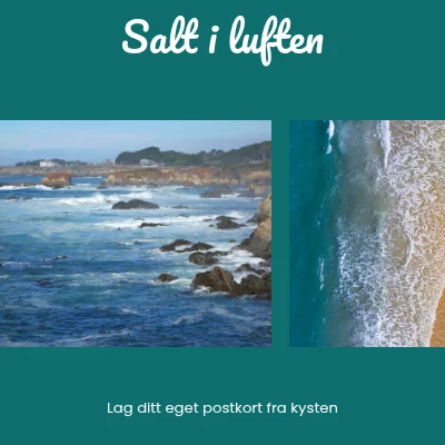 Salt i luften · lettering med kystpreg