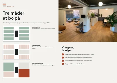 Side 14–15 af Projektbrochure for nyt kontorhus – 24 sider